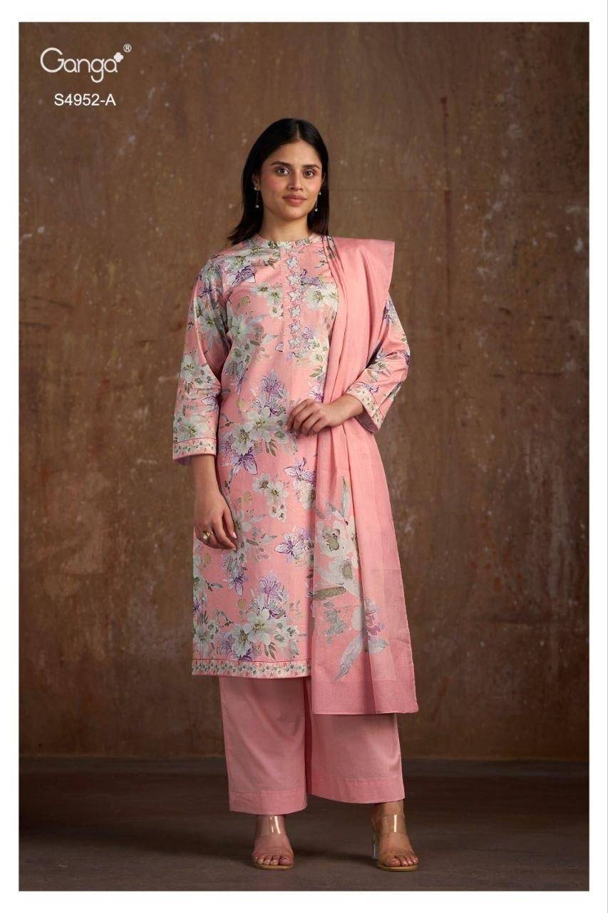BINITA 4952 By Ganga Fashion Stylish Beautiful Colourful Cotton Dresses At Wholesale Price